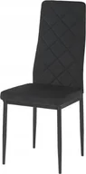 Krzesła - kontrast Krzesło tapicerowane nowoczesne do jadalni salonu welurowe Mark7 czarne - miniaturka - grafika 1