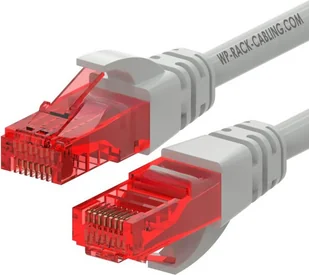 WP WPC-PAT-6U002 Kabel sieciowy szary, czerwony 0,2 m Cat6 U/UTP (UTP) - Kable miedziane - miniaturka - grafika 1