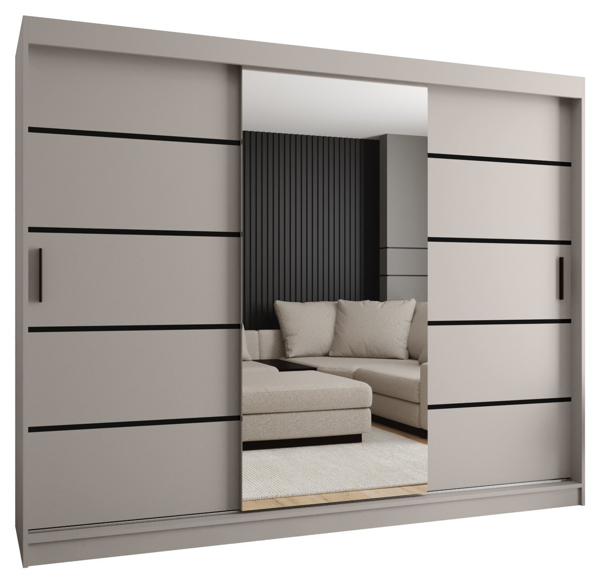 Szafa przesuwna RUBINO V2 250 gł. 62 kaszmir