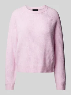 Sweter o kroju relaxed fit z okrągłym dekoltem model ‘OLLA’ - Swetry damskie - miniaturka - grafika 1