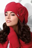 Czapki damskie - Kamea Vicenza Nakrycie głowy beret, czerwony - miniaturka - grafika 1