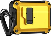 Akcesoria do słuchawek - Hurtel Pro Armour Airpods Case with hook - AirPods 4 yellow - miniaturka - grafika 1