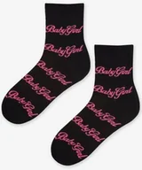 Skarpetki damskie - Skarpetki damskie z modnych kolorach z napisem Baby Girl Milena - miniaturka - grafika 1