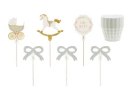 Ciasta i półprodukty do ciast - Zestaw dekoracji Baby shower - 6 szt. - miniaturka - grafika 1
