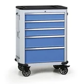 Wózki magazynowe - B2B Partner Wózek warsztatowy EXPERT, 5 szuflad TBR 9005-X - miniaturka - grafika 1