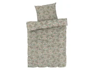 Pościel - LIVARNO home Pościel z mikrowłókna satynowego, 140 x 200 cm (Kwiaty/ zielony/ koralowy) - miniaturka - grafika 1