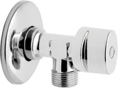 Baterie umywalkowe - Ferro zawór kulowy z rozetą i metalowym pokrętłem chrom Z1234K - miniaturka - grafika 1