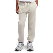 Spodnie i spodenki dla dziewczynek - Spodnie dziecięce New Balance LAKB0060TWF - beżowe - miniaturka - grafika 1