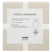 Pościel - Empik Home, Pościel muślinowa, beżowy, 200x220 cm - miniaturka - grafika 1