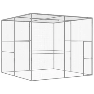 VidaXL Klatka dla kota, 3 x 3 x 2,5 m, stal galwanizowana 146361 VidaXL - Pozostałe akcesoria dla kotów - miniaturka - grafika 1
