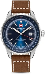 Zegarek Zegarek męski SWISS MILITARY SMWGB0003202 niebieski sportowy do pływania - Zegarki męskie - miniaturka - grafika 1