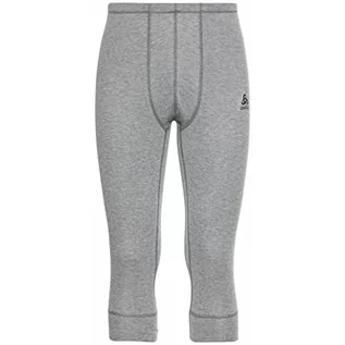 Legginsy - ODLO Męskie legginsy Bl Bottom 3/4 Active Warm Eco szary Steel Grey Melange L 159132 - grafika 1