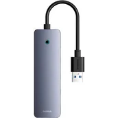 Huby USB - Hub BASEUS UltraJoy Lite 4w1 0.15 m USB 3.2 Gen. 1, Pasywny Szary B0005280B811-10 - miniaturka - grafika 1