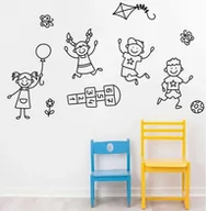Naklejki na ścianę - Naklejka dekoracyjna: Bawiące się dzieci - miniaturka - grafika 1