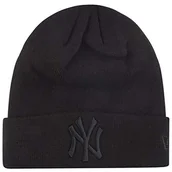 Czapki męskie - New Era Mlb Essential Cuff Knit New York Yankees czapka męska czarny czarny Rozmiar uniwersalny - miniaturka - grafika 1