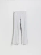 Spodnie i spodenki dla dziewczynek - Reserved - Legginsy flare - jasnoszary - miniaturka - grafika 1
