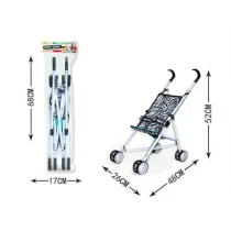 Wózek dla lalek wzór zebra BWOZ8584 Bigtoys - Domki dla lalek - miniaturka - grafika 1