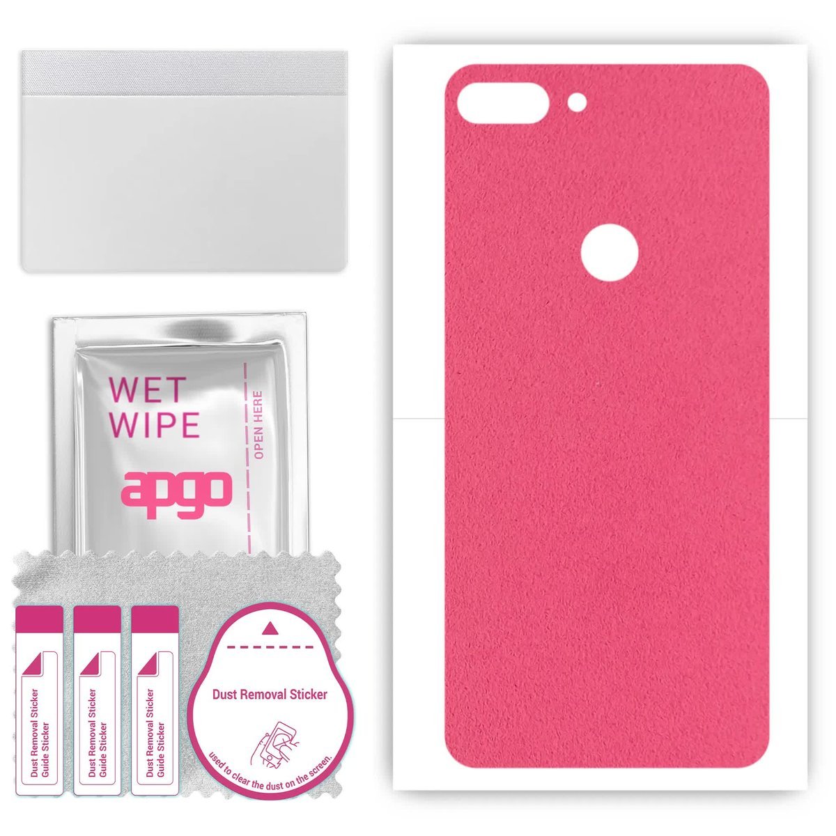 Folia naklejka skórka strukturalna na TYŁ Zamsz do HTC Wildfire E Lite - Zamsz Różowy - apgo SKINS