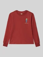 Koszulki dla chłopców - Bluzka z długim rękawem i nadrukiem z logo - miniaturka - grafika 1
