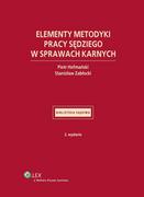 E-booki - prawo - Elementy metodyki pracy sędziego w sprawach karnych - miniaturka - grafika 1