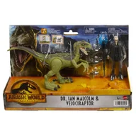 Figurki dla dzieci - Zestaw figurek Jurassic World Człowiek + dinozaur, Velociraptor - miniaturka - grafika 1