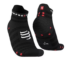 COMPRESSPORT Skarpety Unisex dla dorosłych, Black/Red, 42-44 EU - Skarpetki damskie - miniaturka - grafika 1