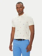 Koszulki męskie - Tommy Hilfiger Polo Critter MW0MW39044 Beżowy Regular Fit - miniaturka - grafika 1