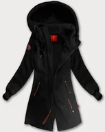Bluzy damskie - Długa bluza damska z kapturem czarna (AMG-675/2) - LHD - miniaturka - grafika 1