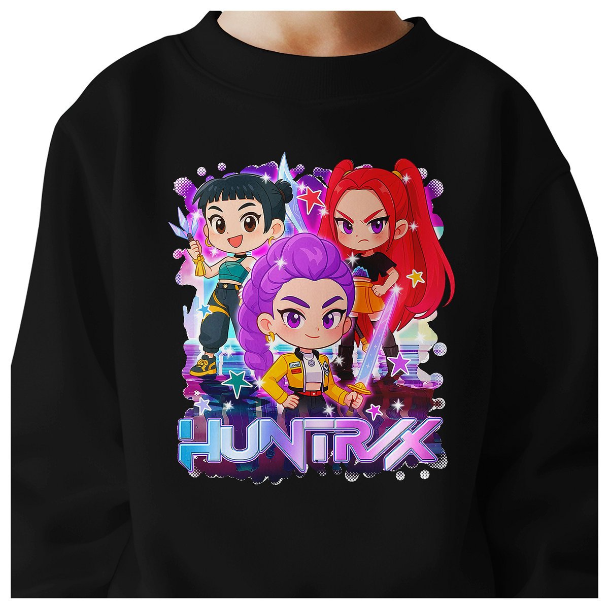 BLUZA DZIECIĘCA KPOP DEMON HUNTERS HUNTRIX 134-140 BAWEŁNIANA JAKOŚĆ