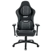 Fotele gamingowe - Fotel dla gracza gamingowy ergonomiczny krzesło czarny G6071 - miniaturka - grafika 1