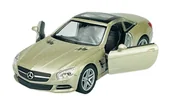 Samochody i pojazdy dla dzieci - WELLY 2012 MERCEDES-BENZ SL 500 Z DACHEM ZŁOTY 1:34 SAMOCHÓD NOWY METALOWY MODEL - miniaturka - grafika 1