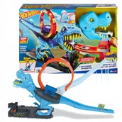 Zabawki zdalnie sterowane - HOT WHEELS CITY TOR PĘTLA T-REXA POKONAJ DINAZURA OCAL MIASTO ZESTAW+ AUTKO - miniaturka - grafika 1