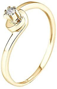 & You Ring 17 mm DIAMENTY 0,04 ct ZŁOTO 9 ct 375