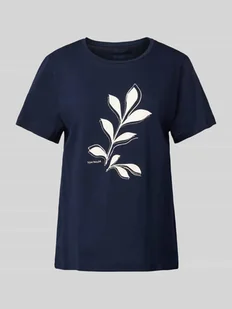 T-shirt z nadrukiem z motywem i wyhaftowanym motywem - Koszulki i topy damskie - miniaturka - grafika 1