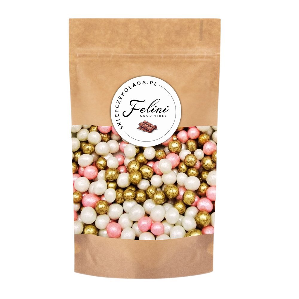 Felini Posypka ryżowa cukrowa Różowy mix 5mm 25g