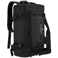 Torebki damskie - Plecak podróżny sportowy na siłownię fitness torba treningowa 2w1 Peterson czarny - miniaturka - grafika 1