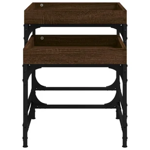 Lumarko Stoliki boczne, 2 szt., brązowy dąb, materiał drewnopochodny - Ławy i stoliki kawowe - miniaturka - grafika 9