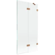 Parawany nawannowe - Mexen Lunar parawan nawannowy 2-skrzydłowy prawy 90 x 150 cm, transparent, miedź szczotkowana - 897-090-100-65-00-P - miniaturka - grafika 1