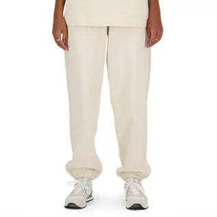 Spodnie sportowe damskie - Spodnie New Balance WP41513LIN - beżowe - grafika 1