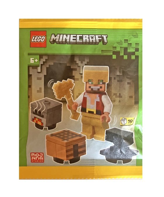 Zestaw LEGO Minecraft- Gold Hunter with Crafting Table Furnace and Anvil #472506 polybag klocki foilpack