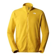 Bluzy sportowe męskie - Bluza The North Face 100 Glacier Full-Zip 0A5IHQH9D1 - żółta - miniaturka - grafika 1