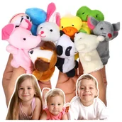 Zabawki interaktywne dla dzieci - Zestaw 10 Pluszowych Pacynek Zwierząt dla Dzieci Kukiełki - miniaturka - grafika 1