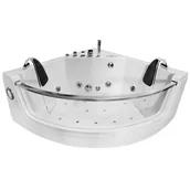 Wanny z hydromasażem - Mazur Bath&Spa Wanna z hydromasażem przeszklona narożna 141x141 cm MO-0053B - miniaturka - grafika 1
