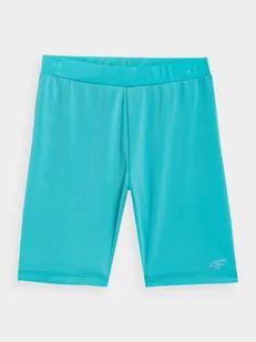 4F, Legginsy krótkie dziewczęce, 4FJSS23TTIGF051-46S, Morska Zieleń, Rozmiar 134/140 - Legginsy - miniaturka - grafika 1