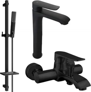 Mexen Pecos DQ72 zestaw wannowy, czarny - 72713DQ72-70 - Zestawy baterii łazienkowych - miniaturka - grafika 1