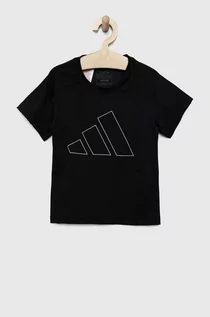 Koszulki dla dziewczynek - adidas t-shirt dziecięcy G TR-ES BL kolor czarny - grafika 1