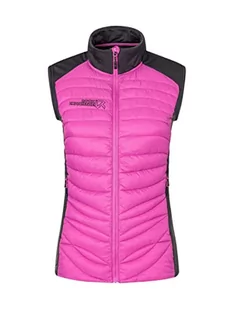 Rock Experience REWV00651 TEQUILA HYBRID Damska kamizelka sportowa 0834 Super Pink+1323 Ebony XL - Kamizelki damskie - miniaturka - grafika 1