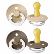 Smoczki uspokajające - BIBS 2-PACK S DARK OAK NIGHT & VANILIA NIGHT Smoczek Uspokajający kauczuk Hevea - miniaturka - grafika 1