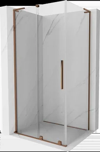 Mexen Velar L kabina prysznicowa rozsuwana 90x100 cm, transparent, różowe złoto - 871-090-100-03-60 - Kabiny prysznicowe - miniaturka - grafika 1