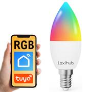 Świetlówki - Inteligentna żarówka RGB WiFi E14 Tuya Laxihub - miniaturka - grafika 1